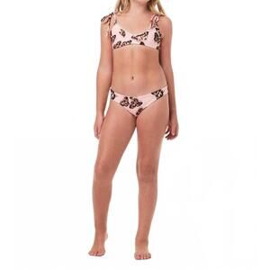 NEW SUBMARINE girls' two faced bikini set in leo butterfly
